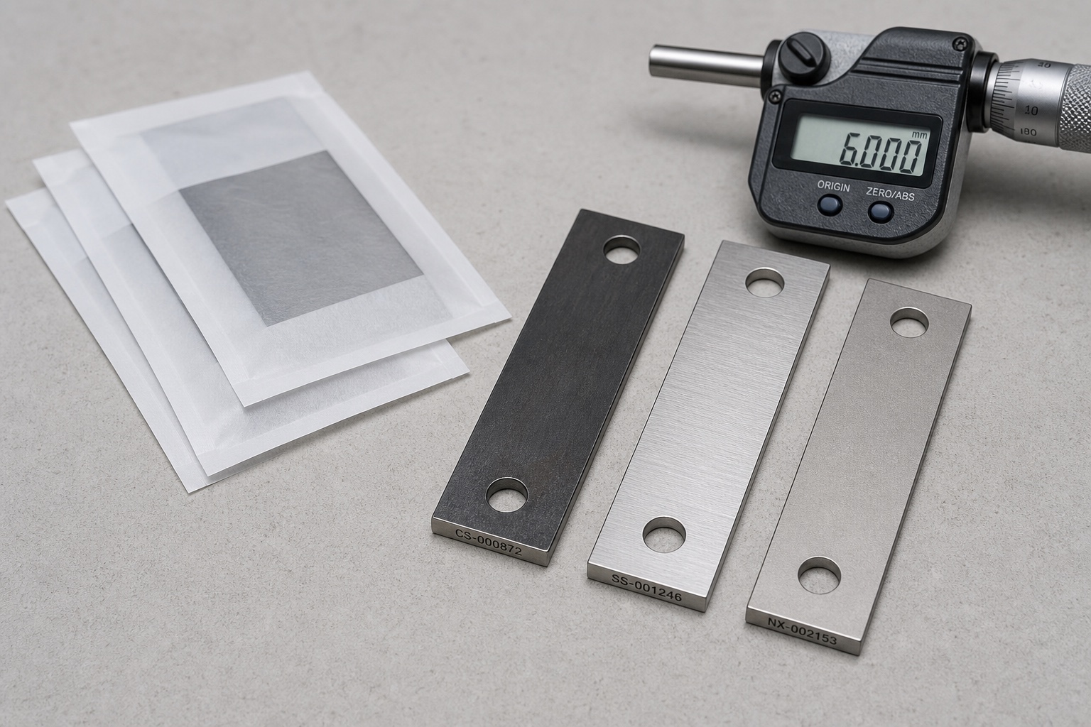 Prepared strip coupons with inspection equipment and individual packaging